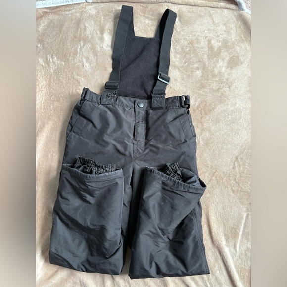 The Children's Place Black Ski Bib Pants Weather-Resistant - Picture 1 of 4